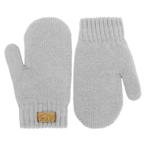 Jan & Jul Knit Mittens - Soft Grey - L - 2-5T (with thumb)