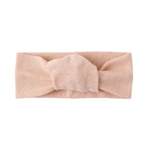 *Quincy Mae Pointelle Knotted Headband (0-12m) - Melon