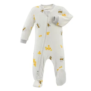 ZippyJamz Footie - Bee Happy - 0-3m