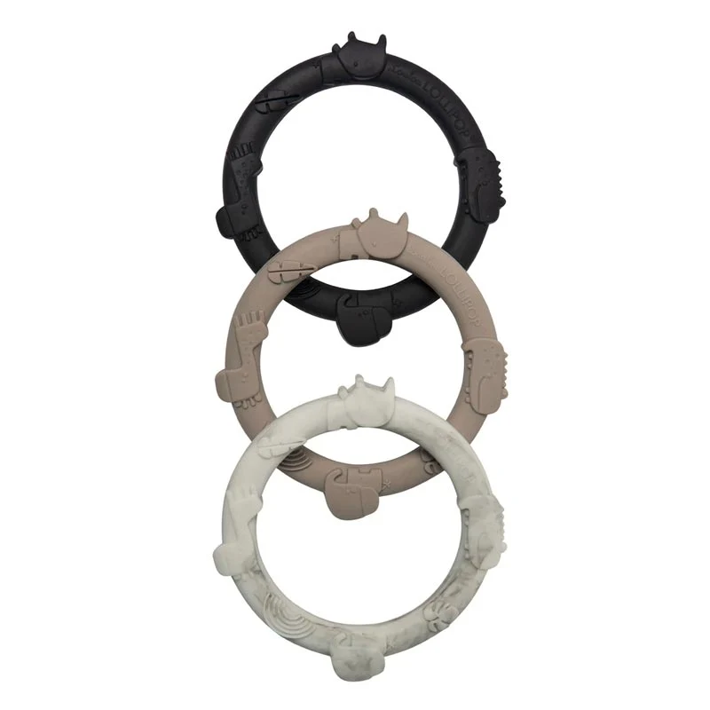 *Loulou Lollipop Wild Teething Ring Set - Pastel - Image 2