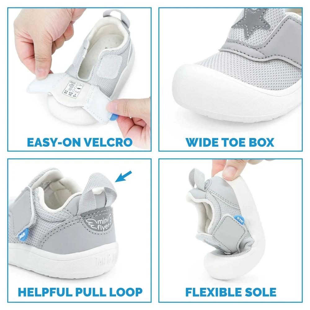 Jan & Jul Mini-Flyer Toddler Sneakers - Black Tie - 6 - Image 4