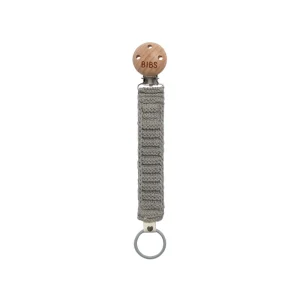 *Bibs Pacifier Clip Knitted - Cloud