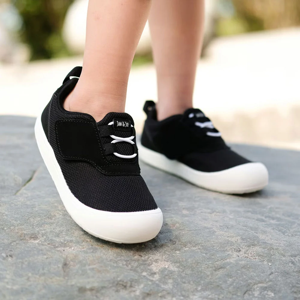 Jan & Jul Mini-Flyer Toddler Sneakers - Black Tie - 6 - Image 2