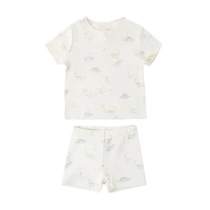 Quincy Mae Summer Pajama Set - Dinosaur - 18-24m