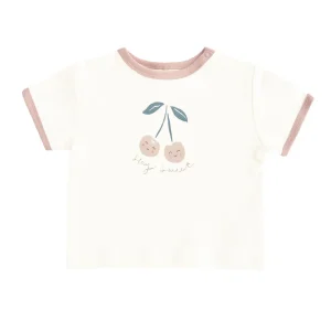 Quincy Mae Ringer Tee - Cherry (Size 18-24m)