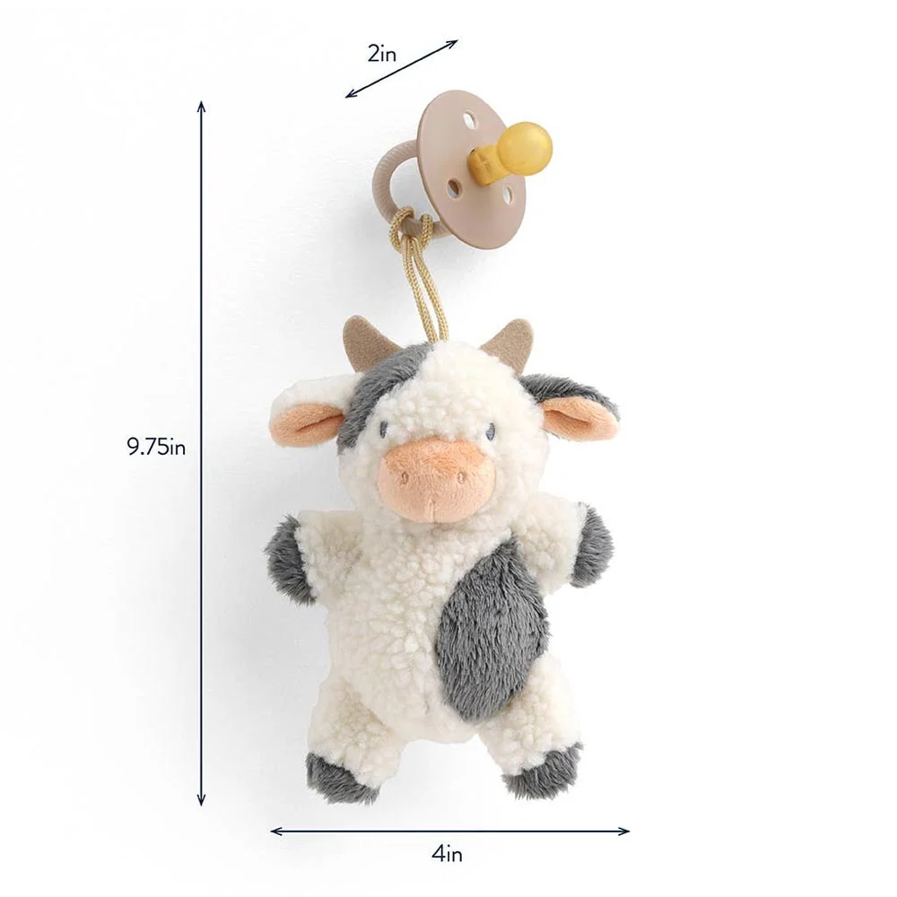 *Itzy Ritzy Bitzy Pal Natural Rubber Pacifier & Lovey - Carmen Cow - Image 2