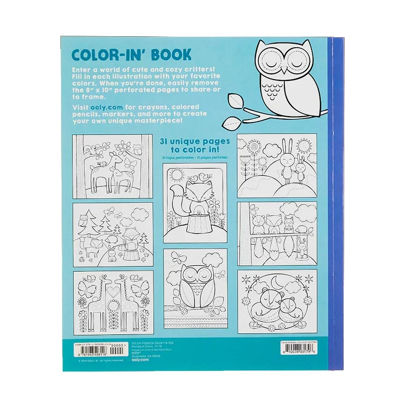 *Ooly Toddler Colour-In Book - Cozy Critters - Image 4