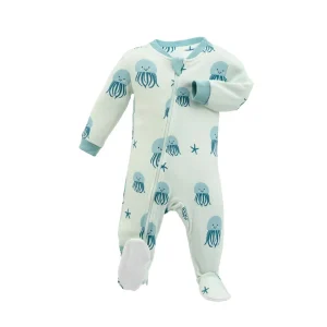 ZippyJamz Footie - Be My Squishy Teal (Size Freshborn)