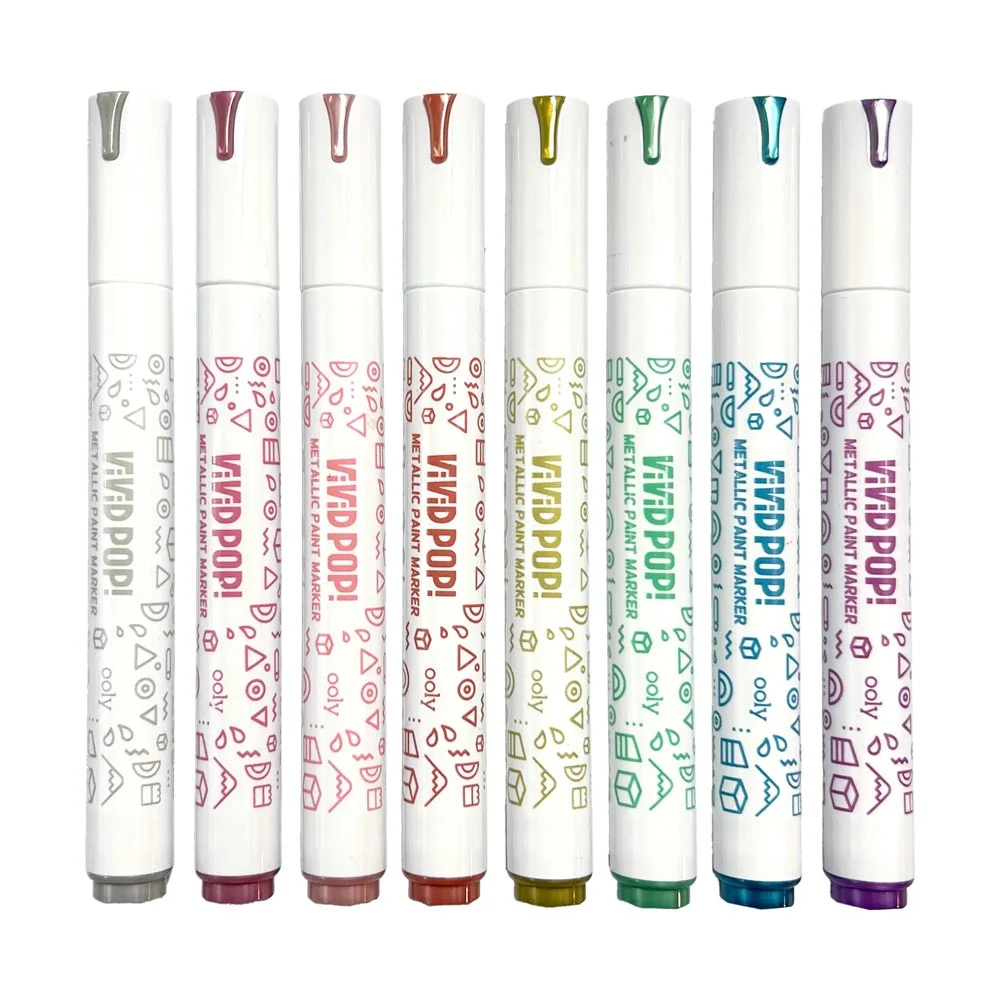 *Ooly Vivid Pop! Water Based Paint Markers - Metallic - Image 3