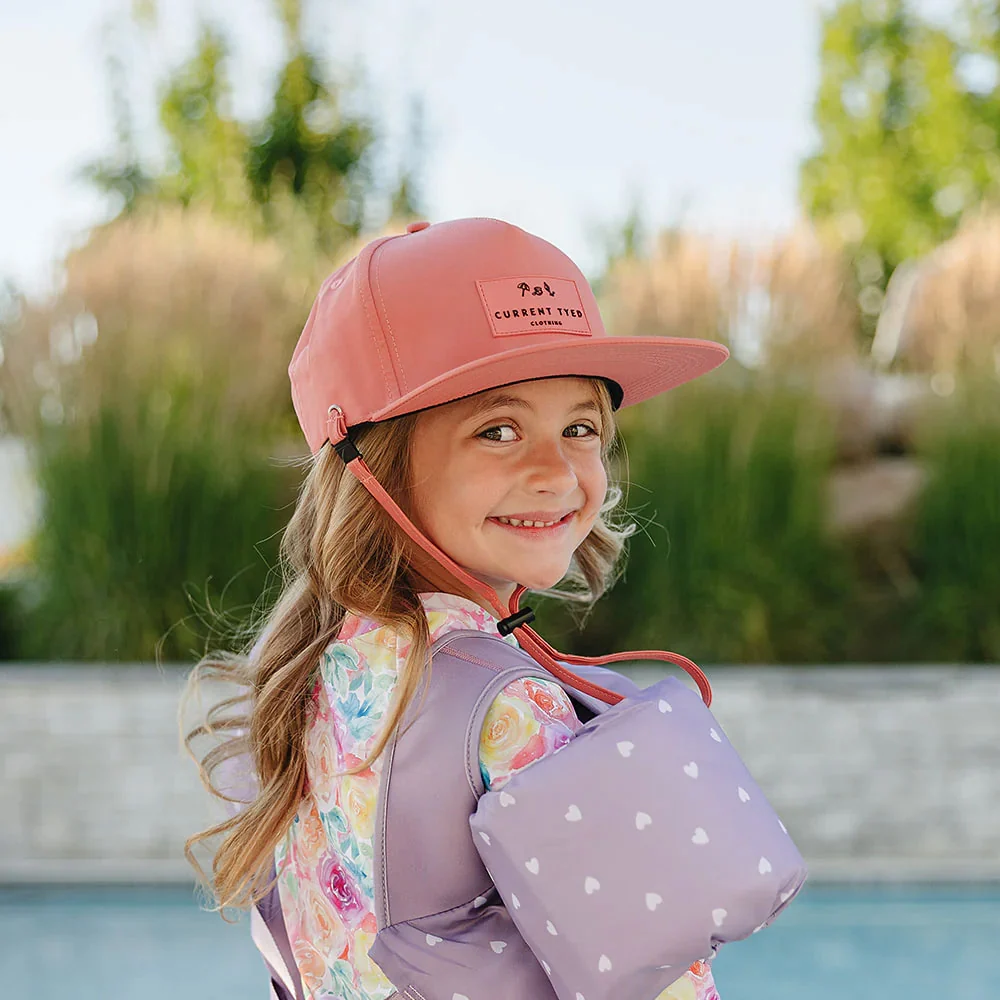 Current Tyed Classic Waterproof Snapback Hat - Burnt Coral - Small (3-18m) - Image 2