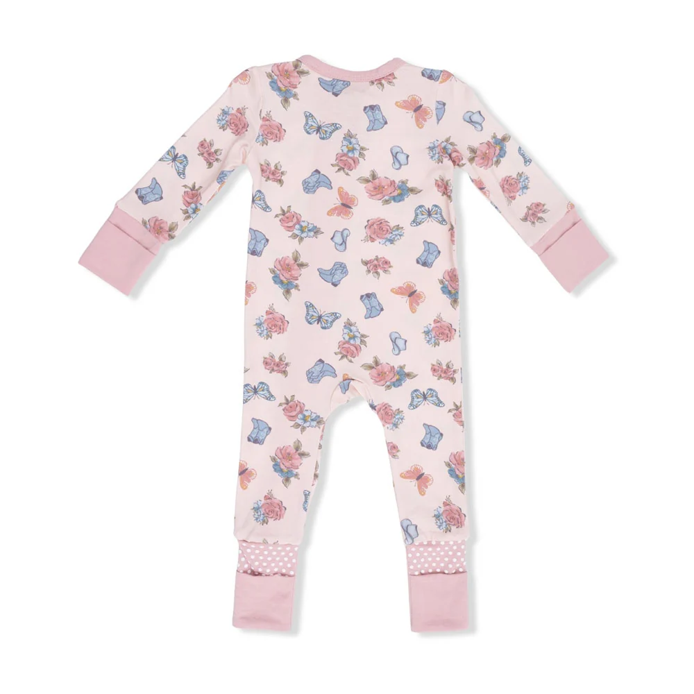Angel Dear Convertible Romper - Country Girl Boots - 0-3m - Image 3