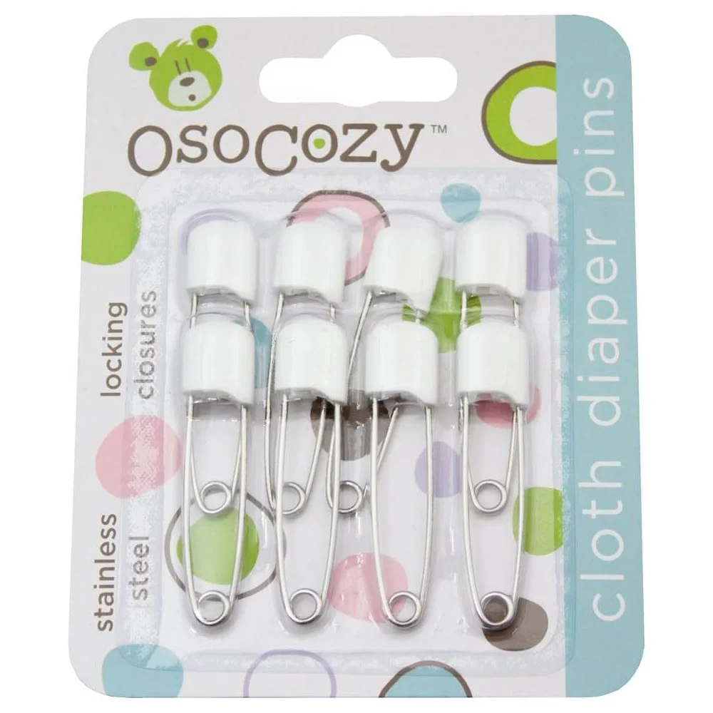 *OsoCozy Cloth Diaper Pins - 8 Pack - Green - Image 4