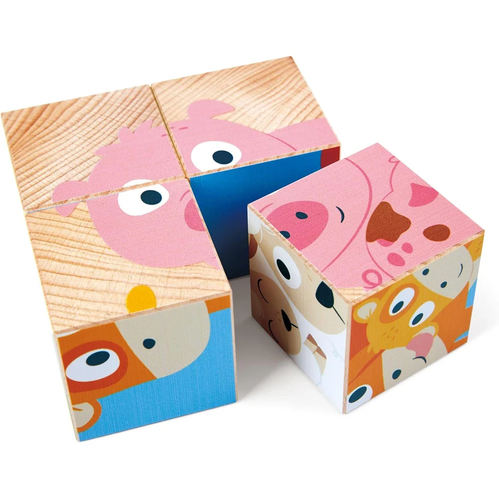 *Hape Farm Wooden Blocks Puzzle - Image 3