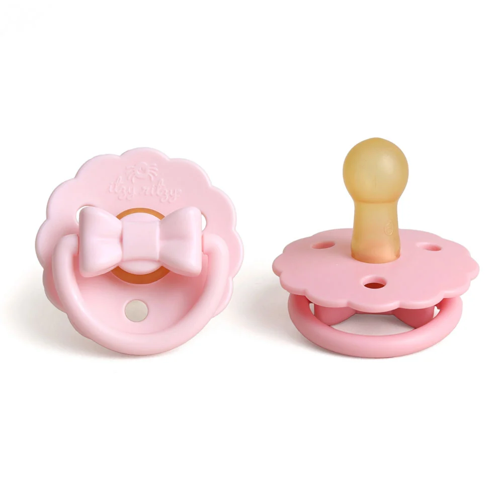*Itzy Ritzy Itzy Soother Natural Rubber Pacifier 0-6 Months (2 Pack) - Glow