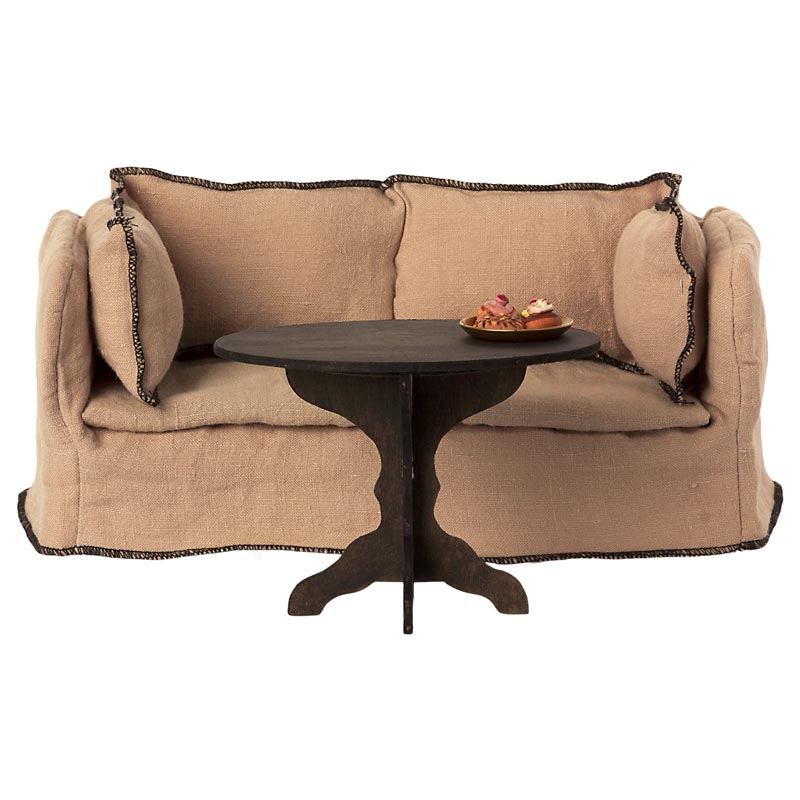 *Maileg Miniature Coffee Table - Anthracite - Image 2