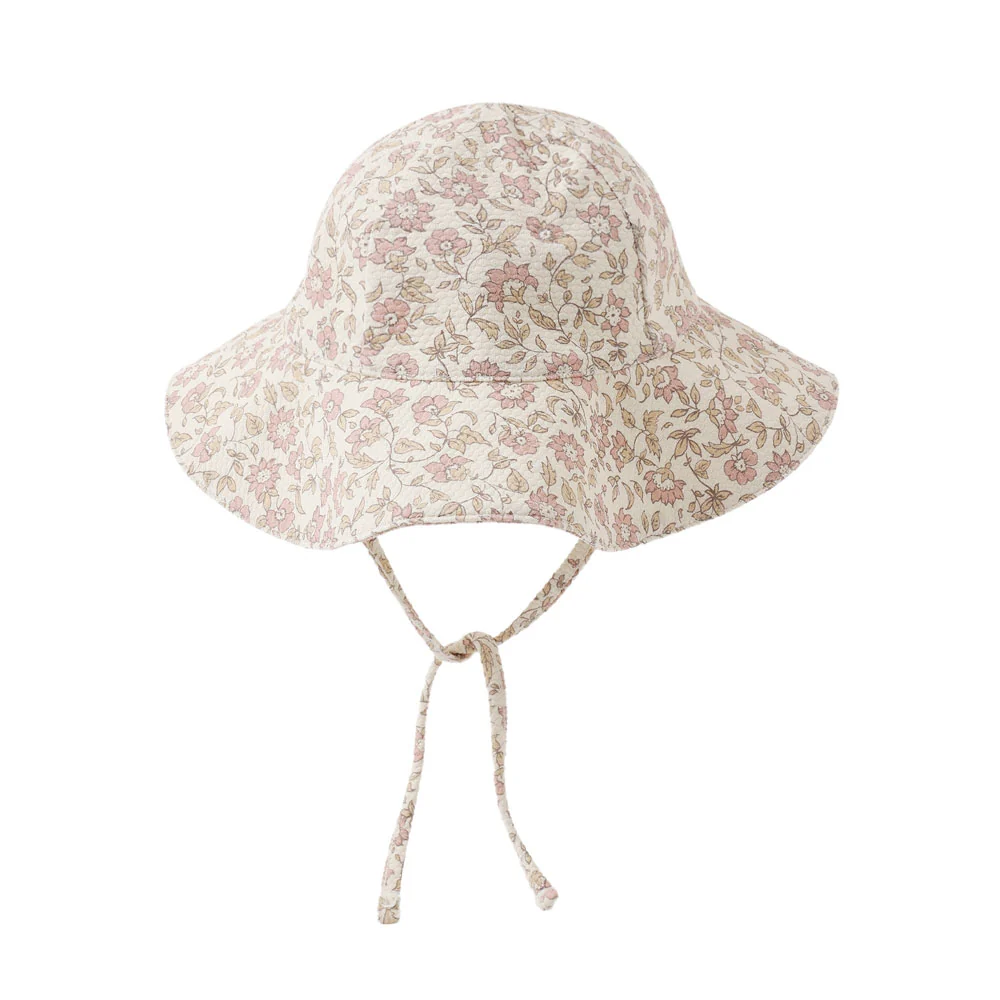 Quincy Mae Sun Hat - Dahlia (Size 6-12m)