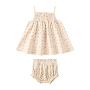 Quincy Mae Smocked Tank + Bloomer Set - Strawberries - 12-18m