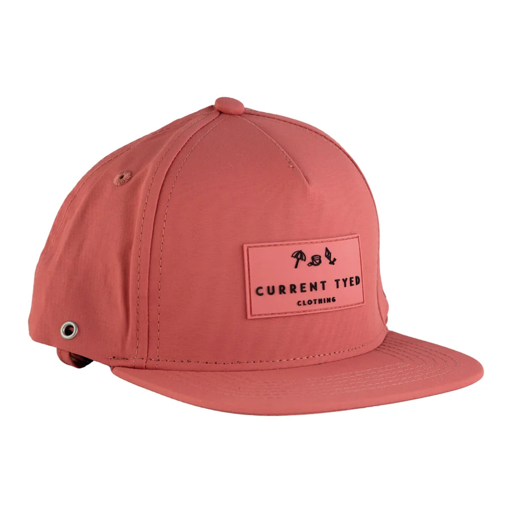 Current Tyed Classic Waterproof Snapback Hat - Burnt Coral - Small (3-18m)