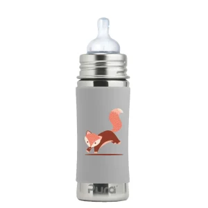 *Pura Kiki Stainless Steel INFANT Bottle - 11 oz/325 mL - Aqua Sleeve