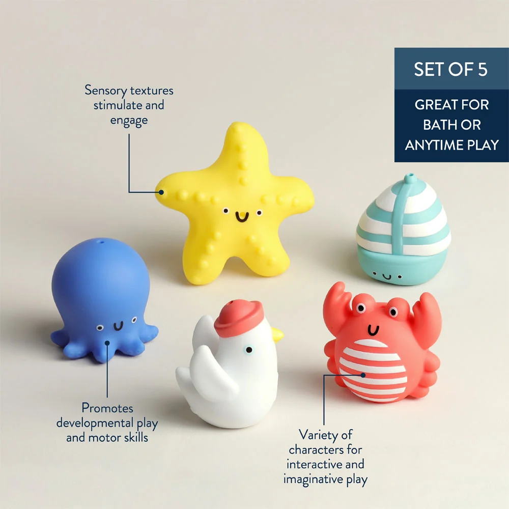 *Itzy Ritzy Itzy Bitzy Puppets Bath Toy Set - Seaside - Image 3