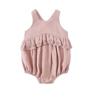 Quincy Mae Penny Romper - Mauve (Size 12-18m)