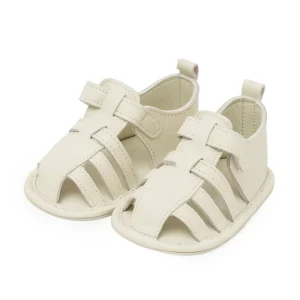 Sherick Fredermen Alexander Leather Sandal - White - Large (12-18m)