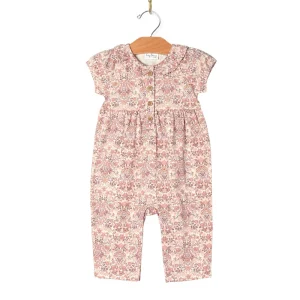 City Mouse Frill Collar Long Romper - Spring Bouquet (Size 9-12m)
