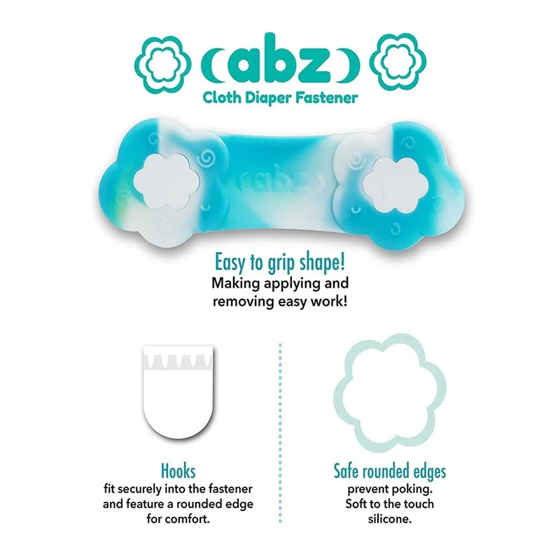 *OsoCozy ABZ Cloth Diaper Fasteners - 2 Pairs - Image 2