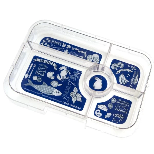 Yumbox Tapas 5 Compartment Tray - Clear