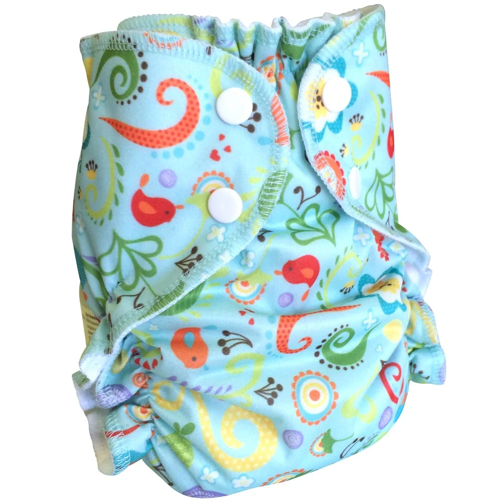 AMP Sized Duo Cloth Diaper - Large (15-35lbs) / Aqua - Image 4