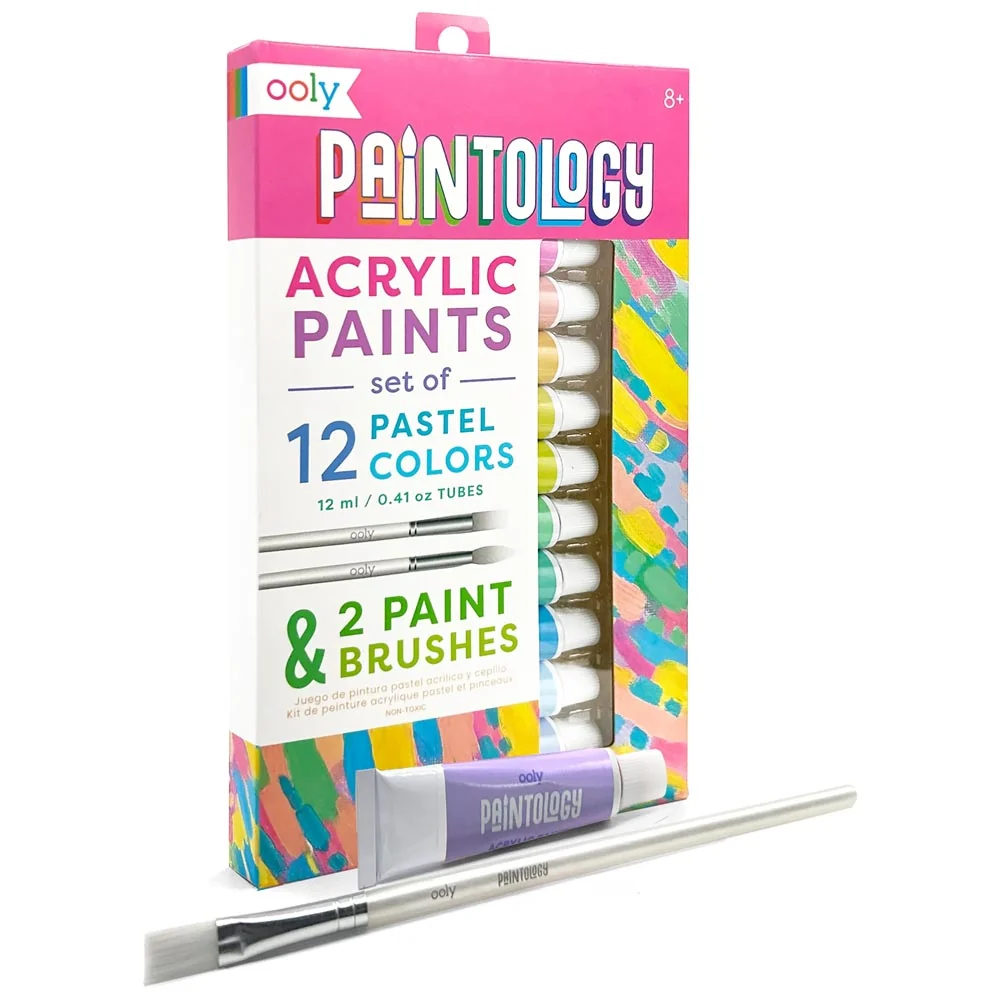 *Ooly Paintology Acrylic Paints Set - Pastel Colours - Set of 12 - Image 2