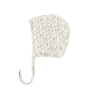 Quincy Mae Knit Bonnet - Natural Confetti (Size 3-6m)