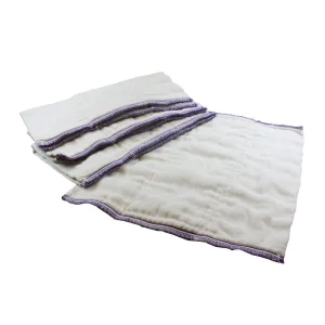 OsoCozy "Better Fit" Unbleached Cotton Prefold - Single - Premium - Red Trim (14-30lbs)