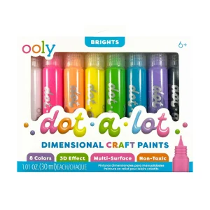 *Ooly Dot-a-Lot 3D Dimensional Craft Paint - Brights (8 Pack)