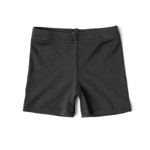 Little Bipsy Ribbed Biker Short - Charcoal (Size 0-3m) *CLEARANCE*