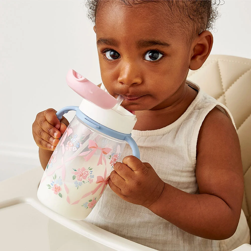 *Itzy Ritzy Itzy Sips Straw Cup - Ribbons & Roses - Image 10