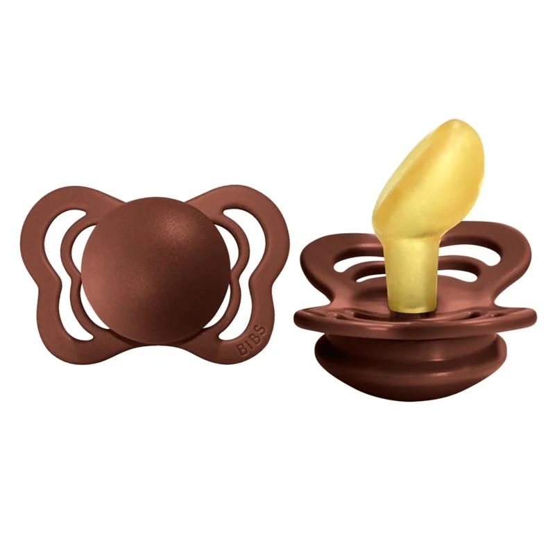 *Bibs Couture Natural Rubber Latex Pacifier 2-Pack - Size 2 (6-18 Months) - Rust - Image 3