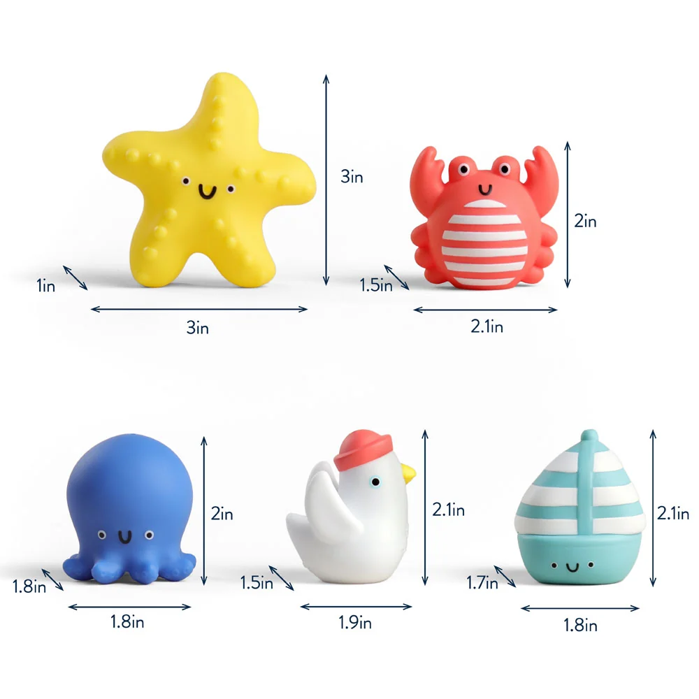 *Itzy Ritzy Itzy Bitzy Puppets Bath Toy Set - Seaside - Image 5