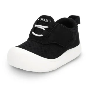 Jan & Jul Mini-Flyer Toddler Sneakers - Black Tie - 4