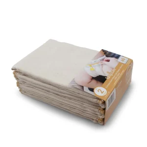 Kanga Care Unbleached Prefold Cloth Diapers (6 Pack) - Size 2 (Infant | 7-17 lbs)