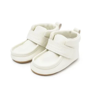 Sherick Fredermen Ricky Leather Cruiser Shoes - White - Large (12-18m/1.5y) Pre Walker Sole
