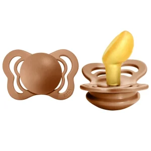 *Bibs Couture Natural Rubber Latex Pacifier 2-Pack - Size 1 (0-6 Months) - Earth