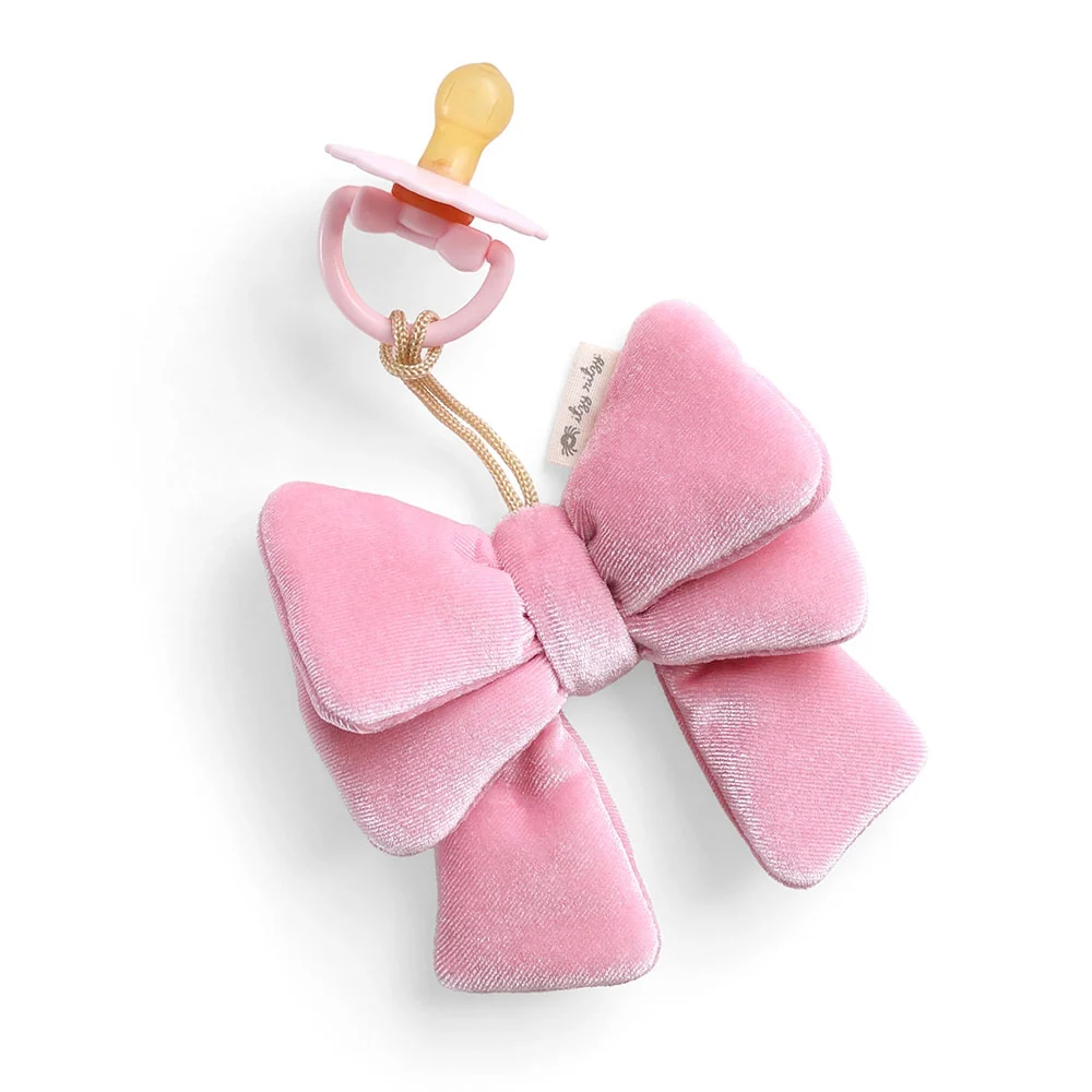 *Itzy Ritzy Bitzy Pal Natural Rubber Pacifier & Lovey - Bow