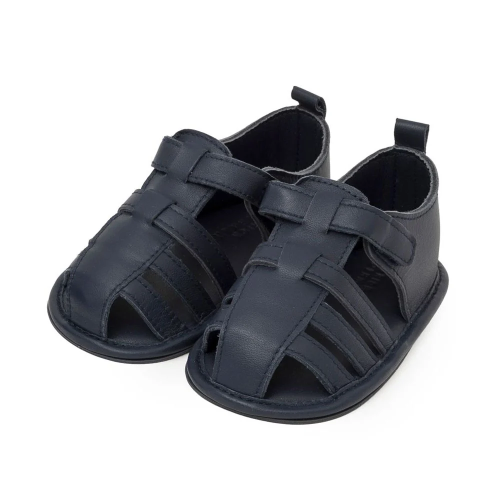 Sherick Fredermen Alexander Leather Sandal - Navy - Medium (6-12m)