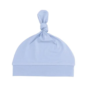Angel Dear Knotted Hat - Solid Blue Fog (Size 0-3m)
