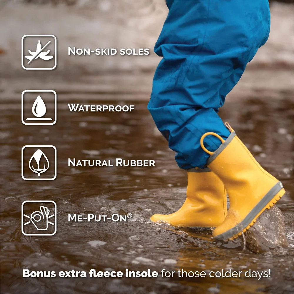 Jan & Jul Puddle-Dry Rain Boots - Space Dinos - 11 - Image 4